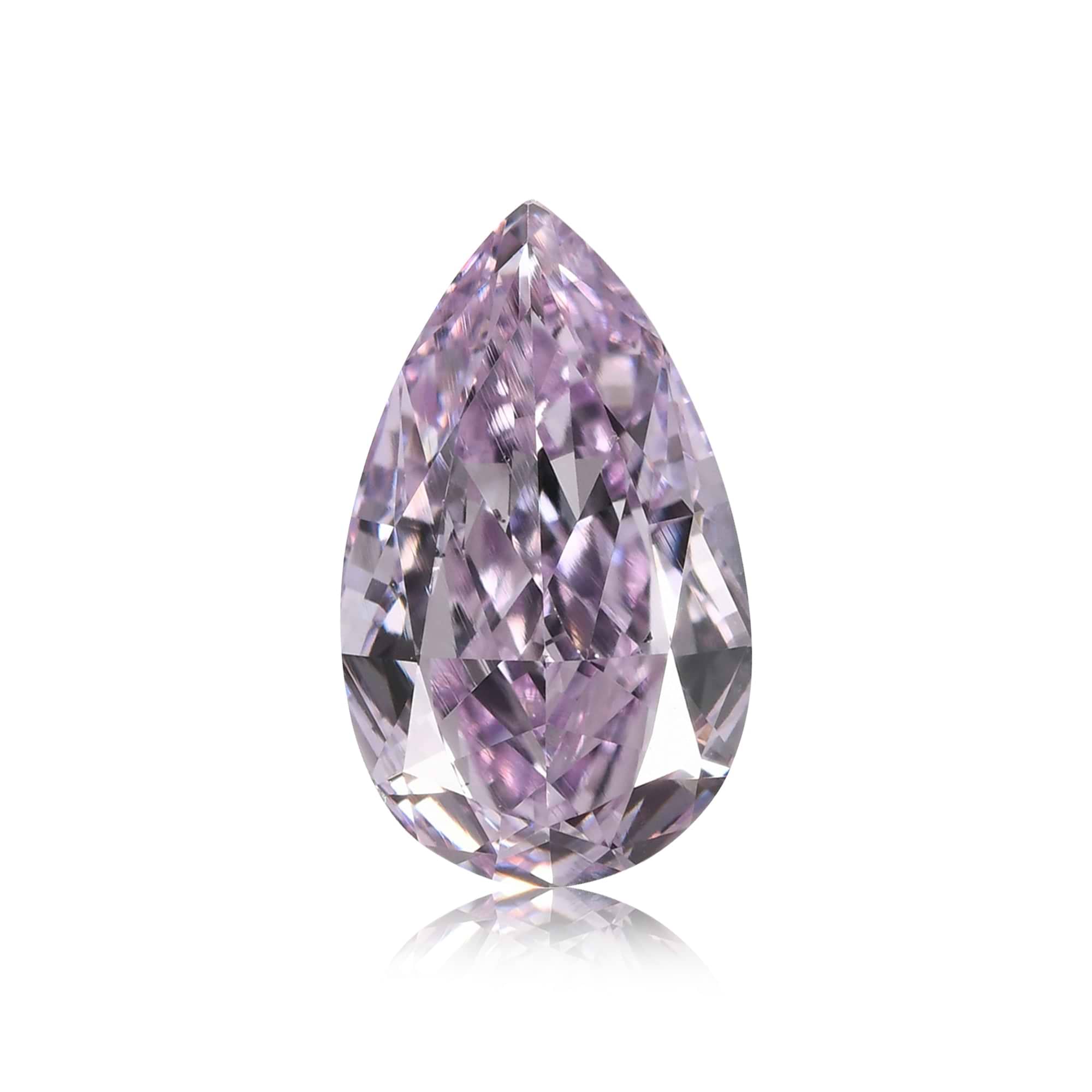 0.71 Carat Fancy Pinkish Purple Pear Diamond VS2 GIA | LEIBISH