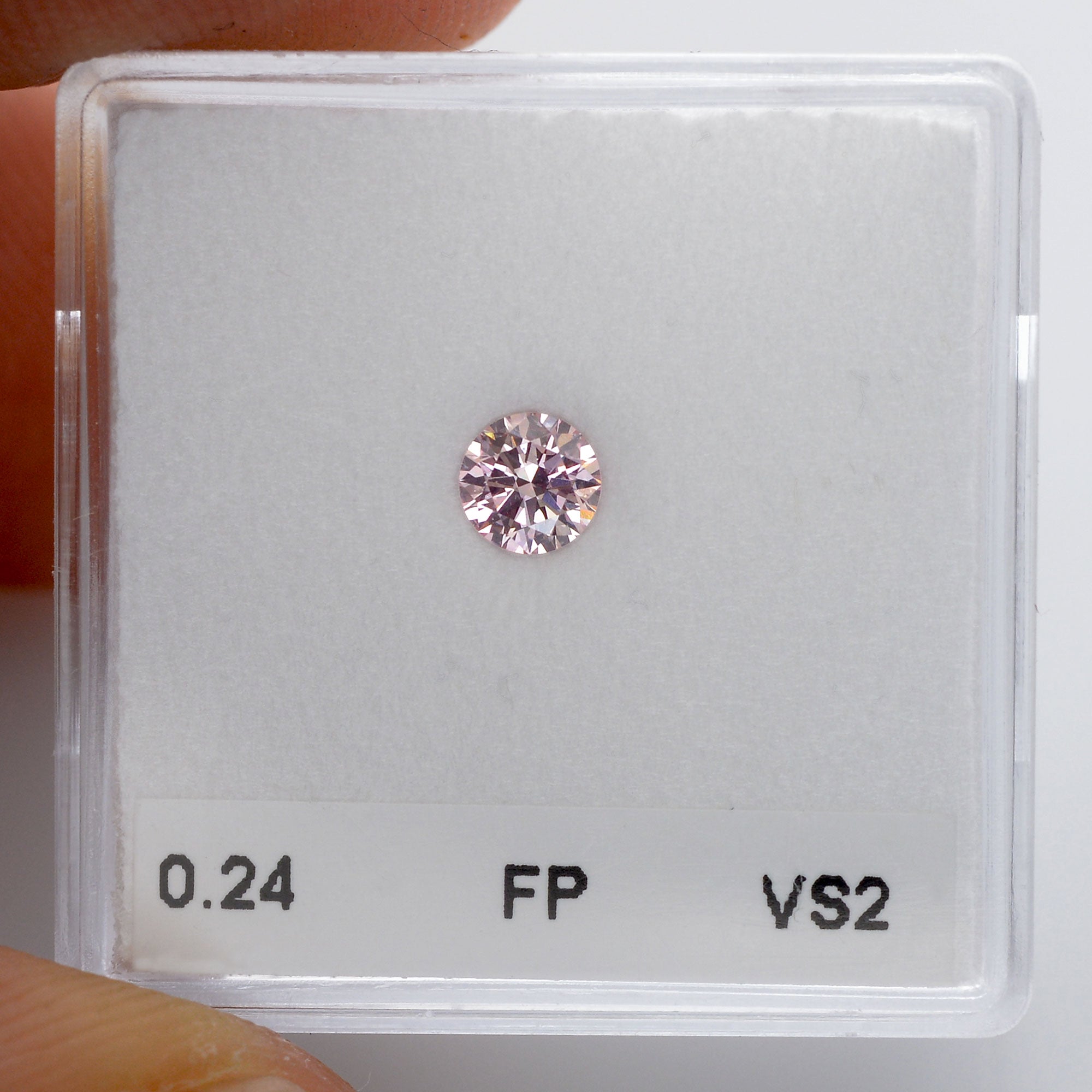 0.29 Carat Fancy Vivid Purplish Pink Radiant Diamond SI2 GIA