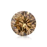 1.95 Carat Fancy Brown Yellow Round Brillant Diamond I1 GIA