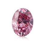 0.39 Carat Fancy Intense Purplish Pink Oval Diamond (I1) GIA