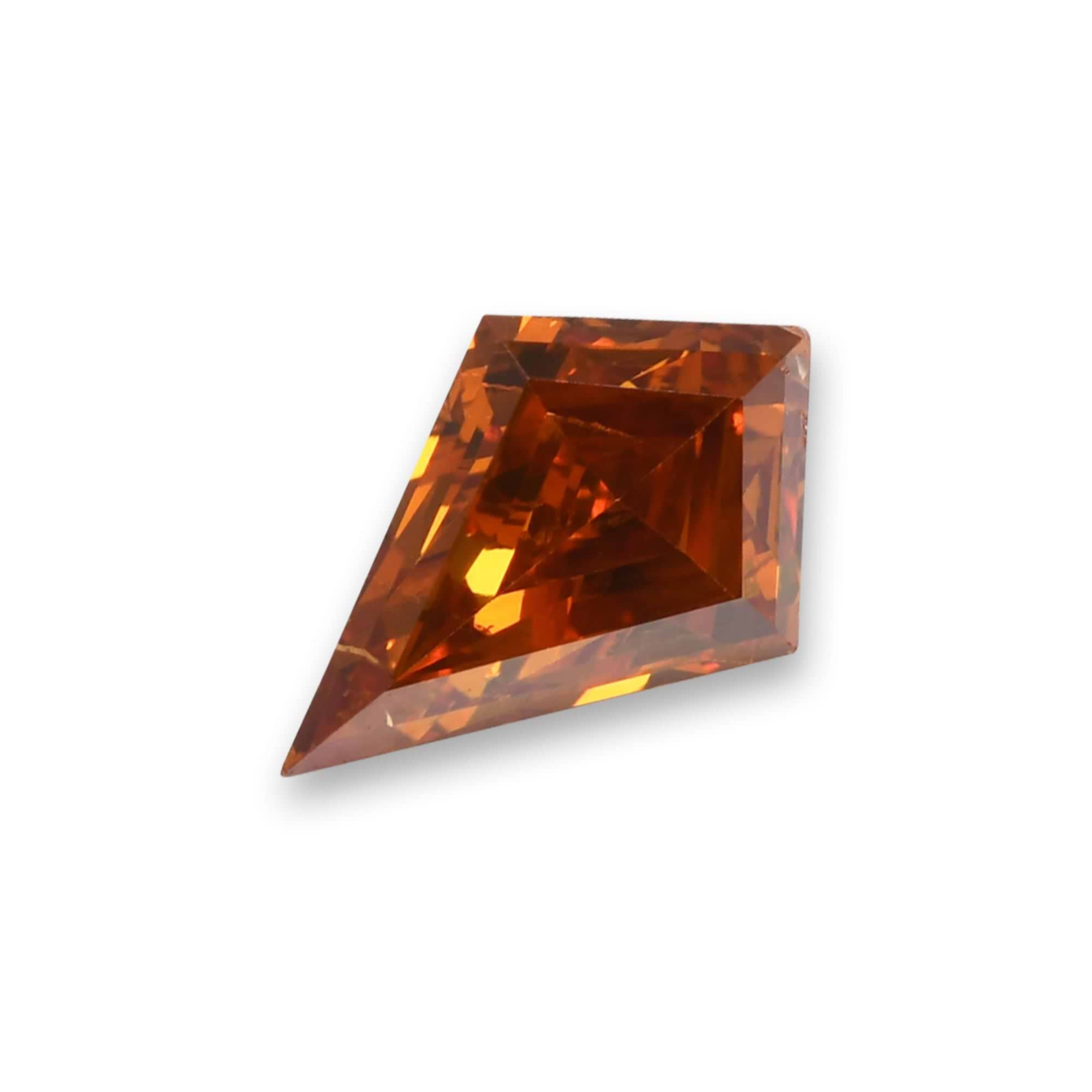 0.37 Carat Fancy Deep Brownish Yellowish Orange KITE Diamond (SI