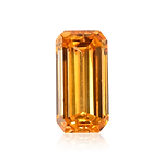 0.24 Carat Fancy Vivid Orange Yellow Emerald Diamond (SI2) GIA