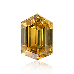 0.25 Carat Fancy Deep Yellow Hexagonal  Diamond (VS) GIA