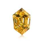 0.18 Carat Fancy Vivid Yellow Hexagonal  Diamond (SI1) GIA