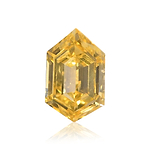 0.10 Carat Fancy Intense Yellow Hexagonal  Diamond (SI1) GIA