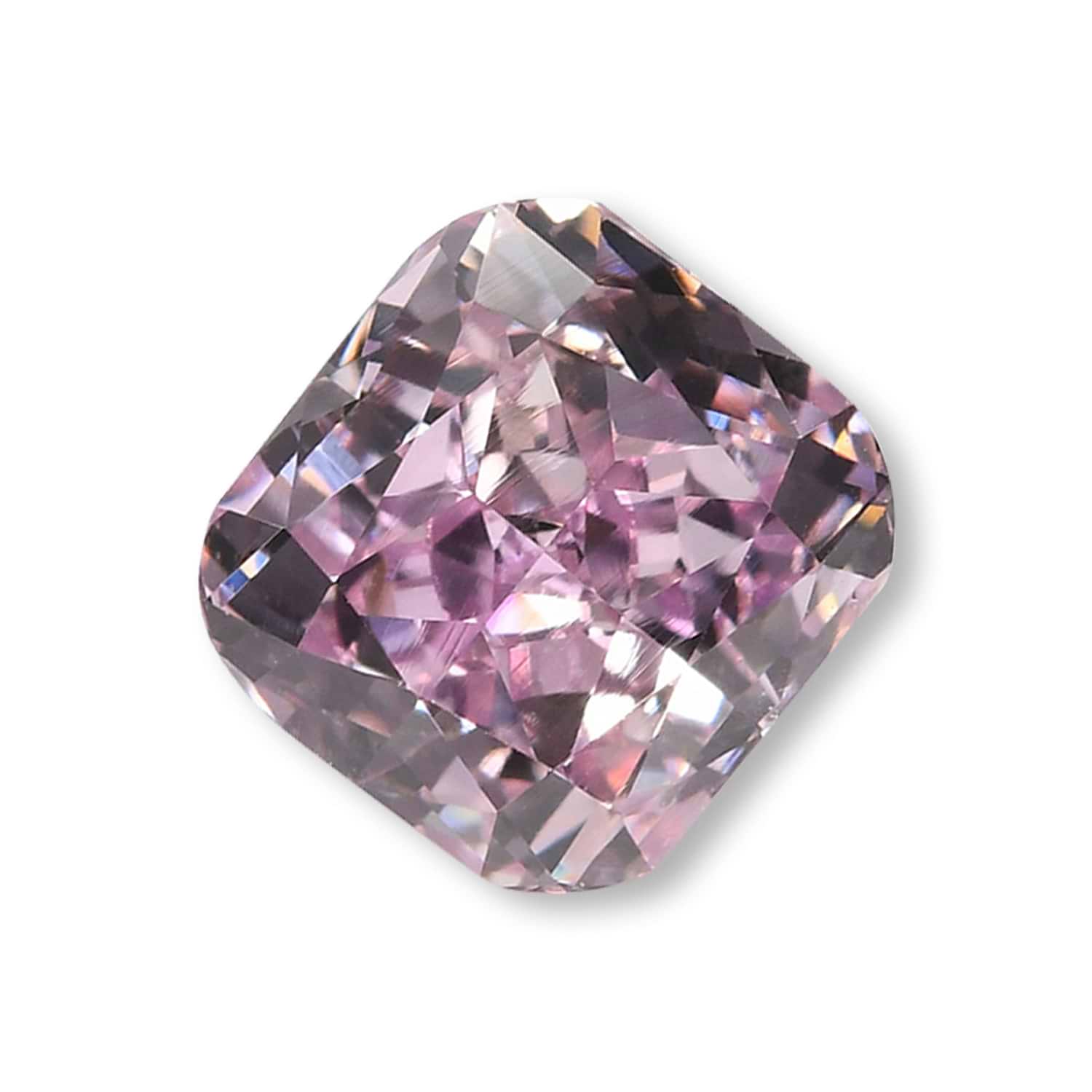 0.50 Carat Fancy Intense Purplish Pink Cushion Diamond VVS2 GIA