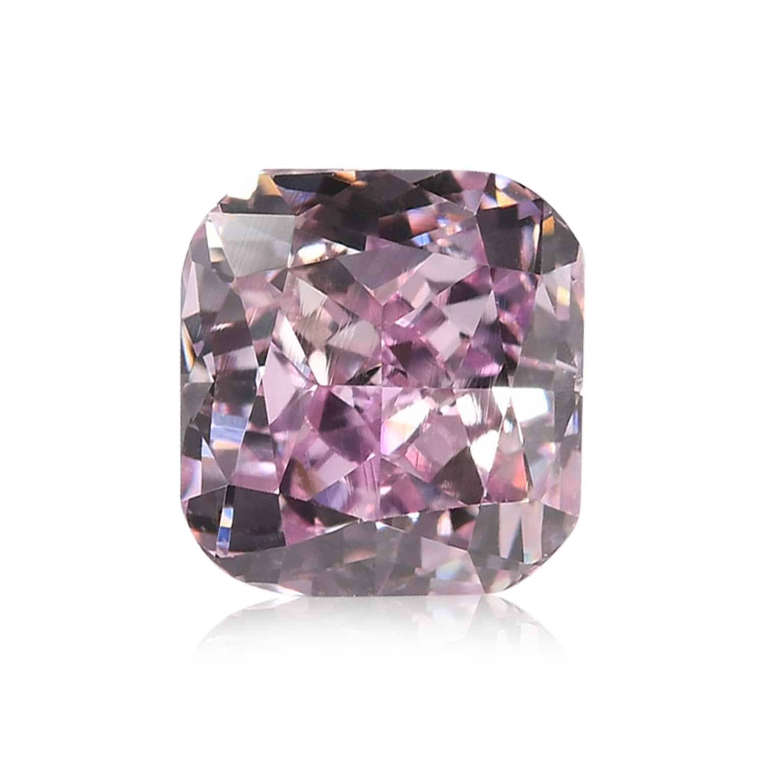 0.50 Carat Fancy Intense Purplish Pink Cushion Diamond VVS2 GIA