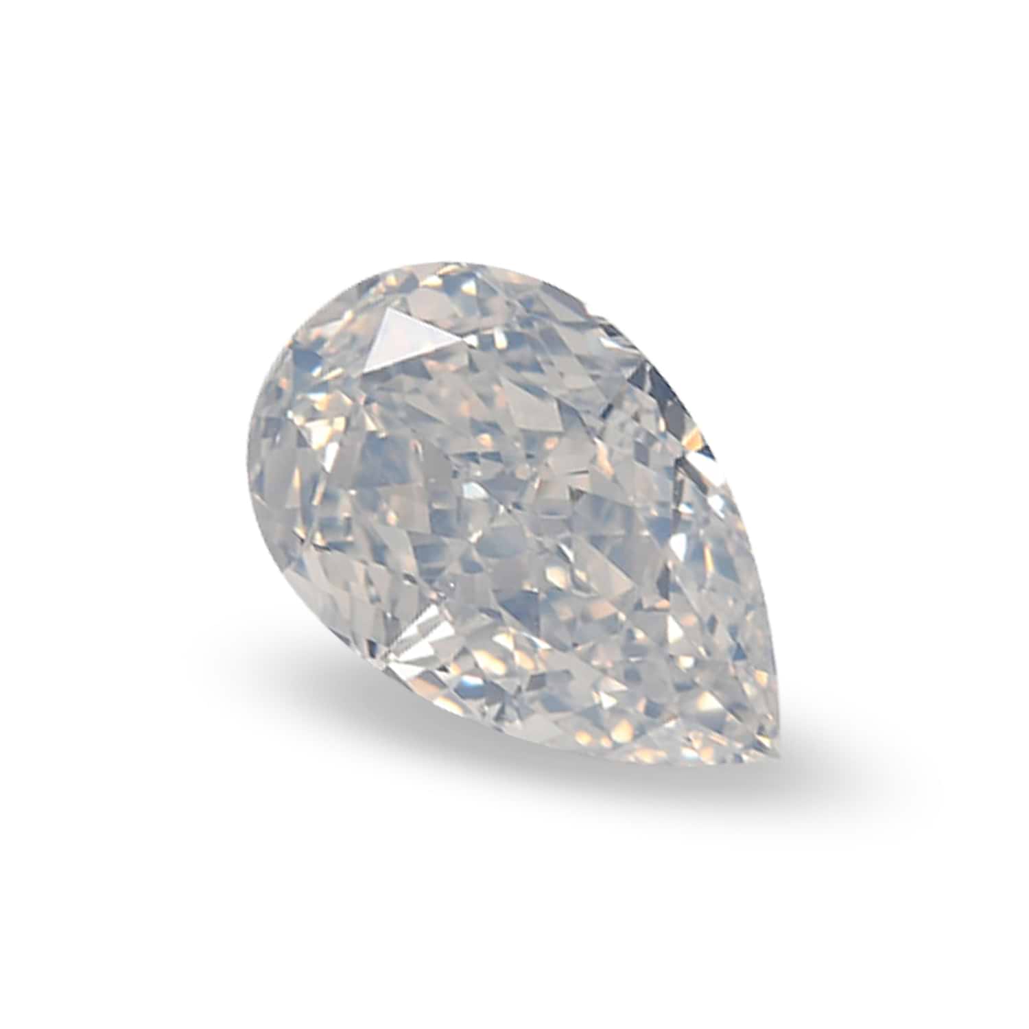 0.57 Carat Fancy White Pear Diamond I1 GIA