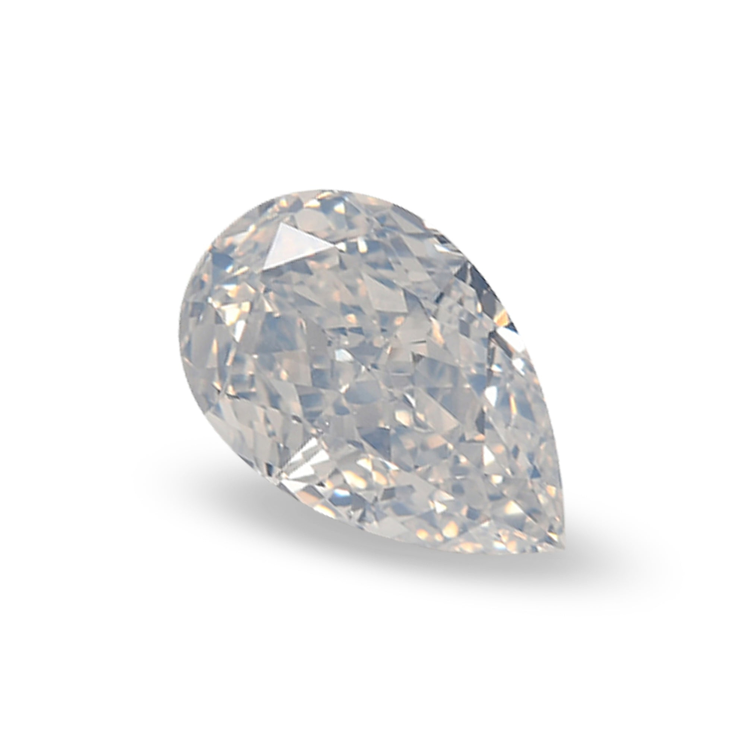 0.57 Carat Fancy White Pear Diamond I1 GIA