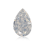 0.57 Carat Fancy White Pear Diamond I1 GIA