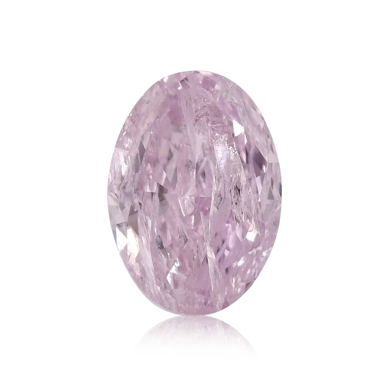 1.30 Carat Fancy Pink Purple Oval Diamond (I1) GIA