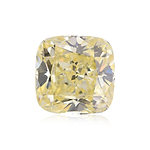 2.04 Carat Fancy Light Yellow Cushion Diamond IF GIA