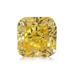 0.28 Carat Fancy Vivid Yellow Cushion Diamond VS2 GIA