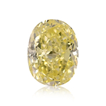 0.83 Carat Fancy Intense Yellow Oval Diamond VVS2 GIA