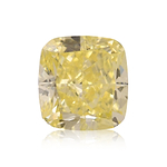 0.53 Carat Fancy Intense Yellow Cushion Diamond SI2 GIA