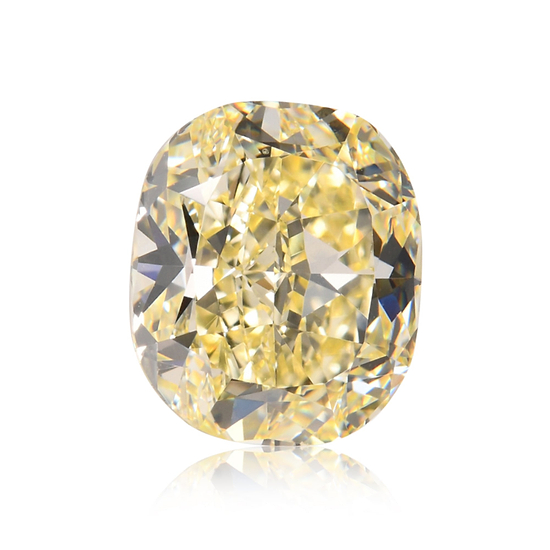 2.20 Carat Light Yellow Cushion Diamond VS1 GIA