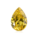 0.50 Carat Fancy Vivid Yellow Pear Diamond SI2 GIA