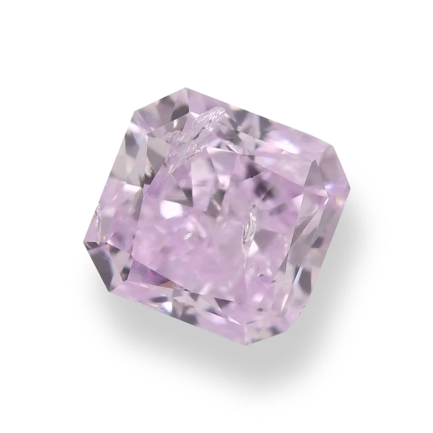 0.33 Carat Fancy Pinkish Purple Radiant Diamond (I2) GIA