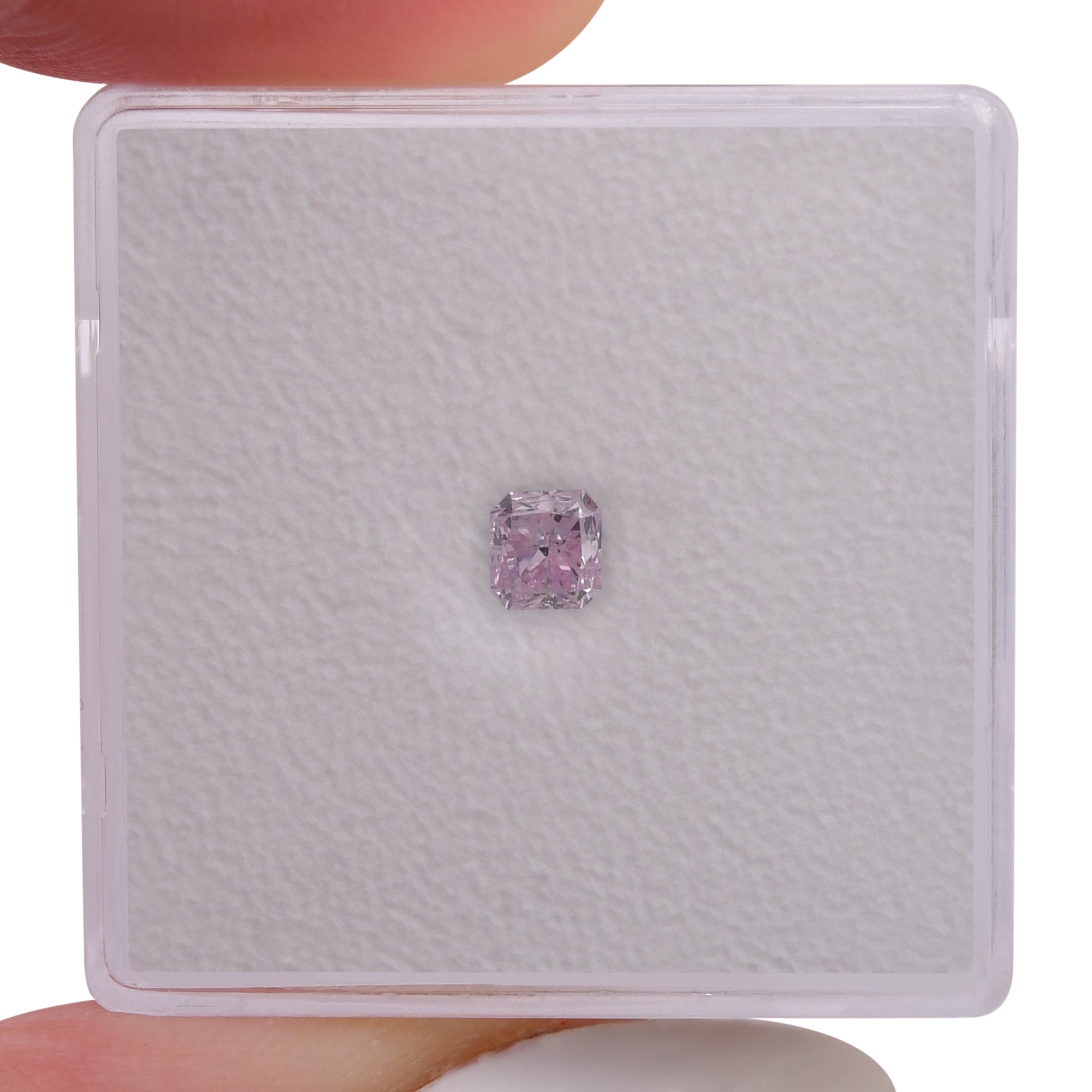 0.36 Carat Fancy Light Pinkish Purple Radiant Diamond SI2