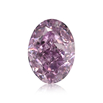 0.50 Carat Fancy Intense Pink Purple Oval Diamond VS2 GIA