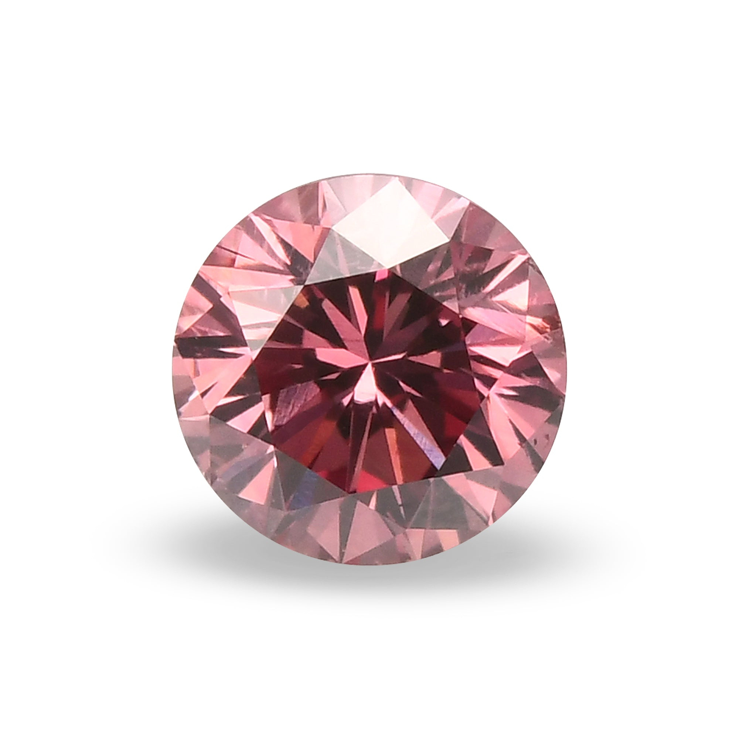 0.47 Carat Fancy Deep Pink Round Brillant Diamond (I1) GIA