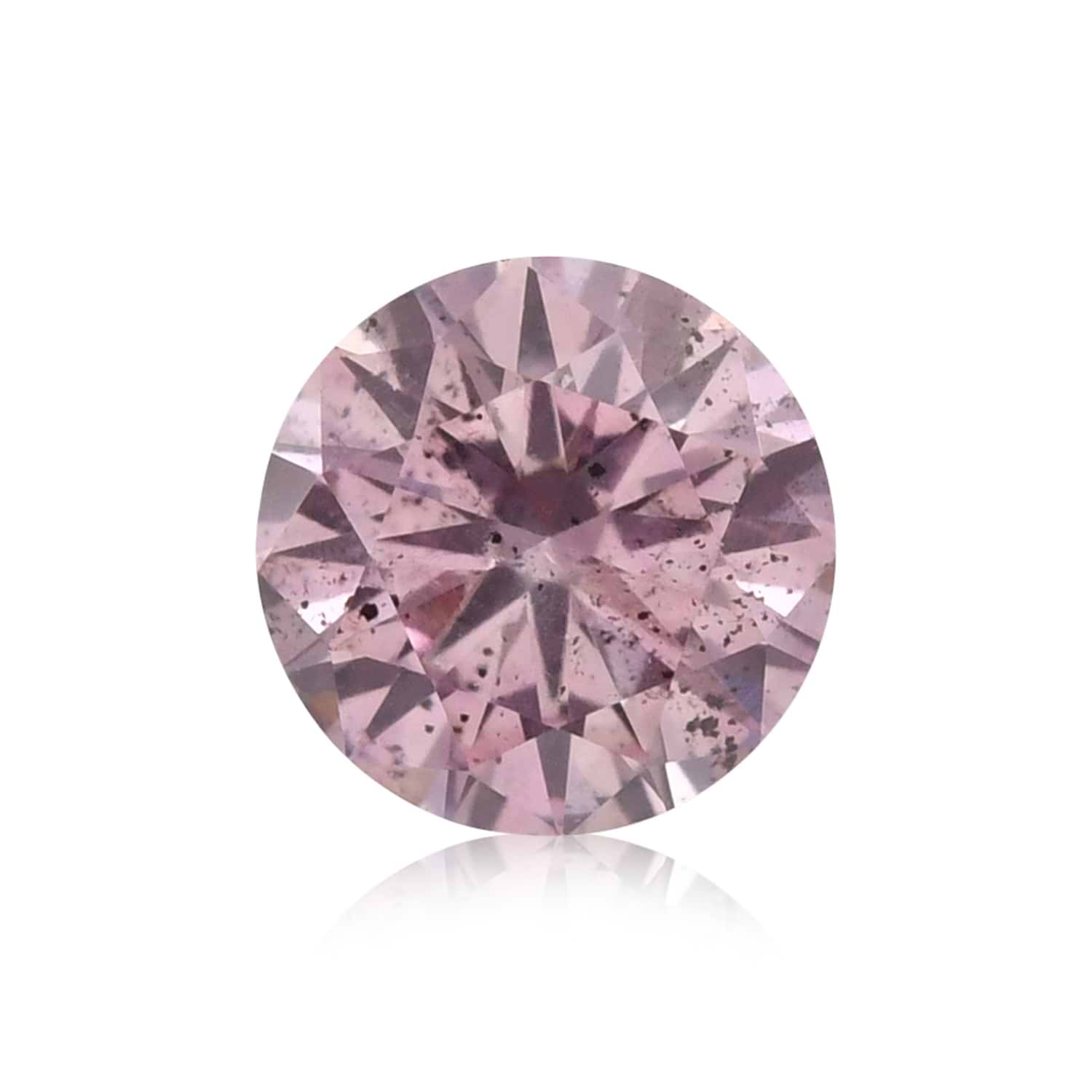 0.21 Carat Fancy Deep Purplish Pink Round Brilliant Argyle Diamond I1 GIA