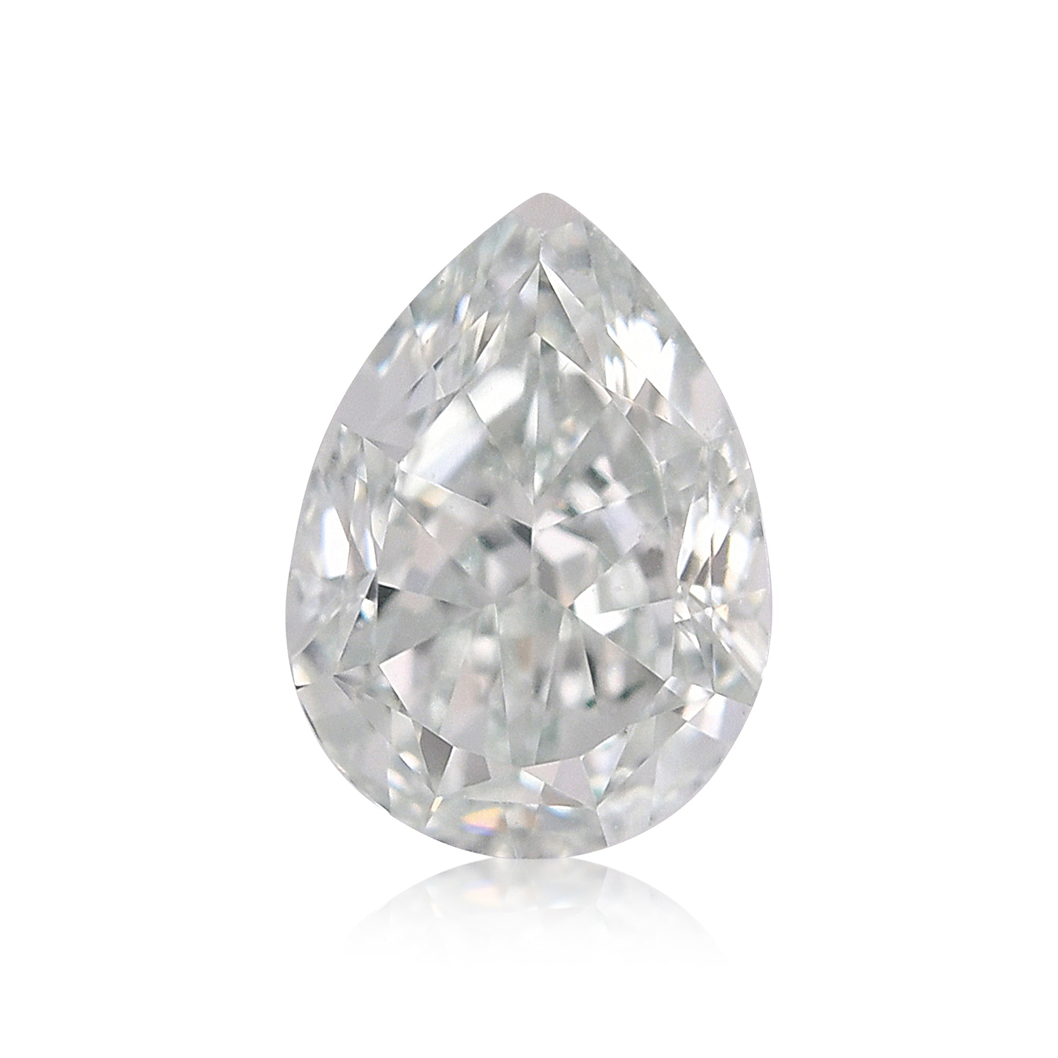 0.31 Carat Fancy Light Bluish Green Pear Diamond VS1 GIA