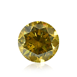 1.51 Carat Fancy Deep Brownish Yellow Round Brillant Diamond SI1 GIA