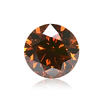 1.20 Carat Fancy Deep Brownish Yellowish Orange Round Brillant Diamond VVS2 GIA