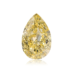 0.98 Carat Fancy Yellow Pear Diamond I2 GIA
