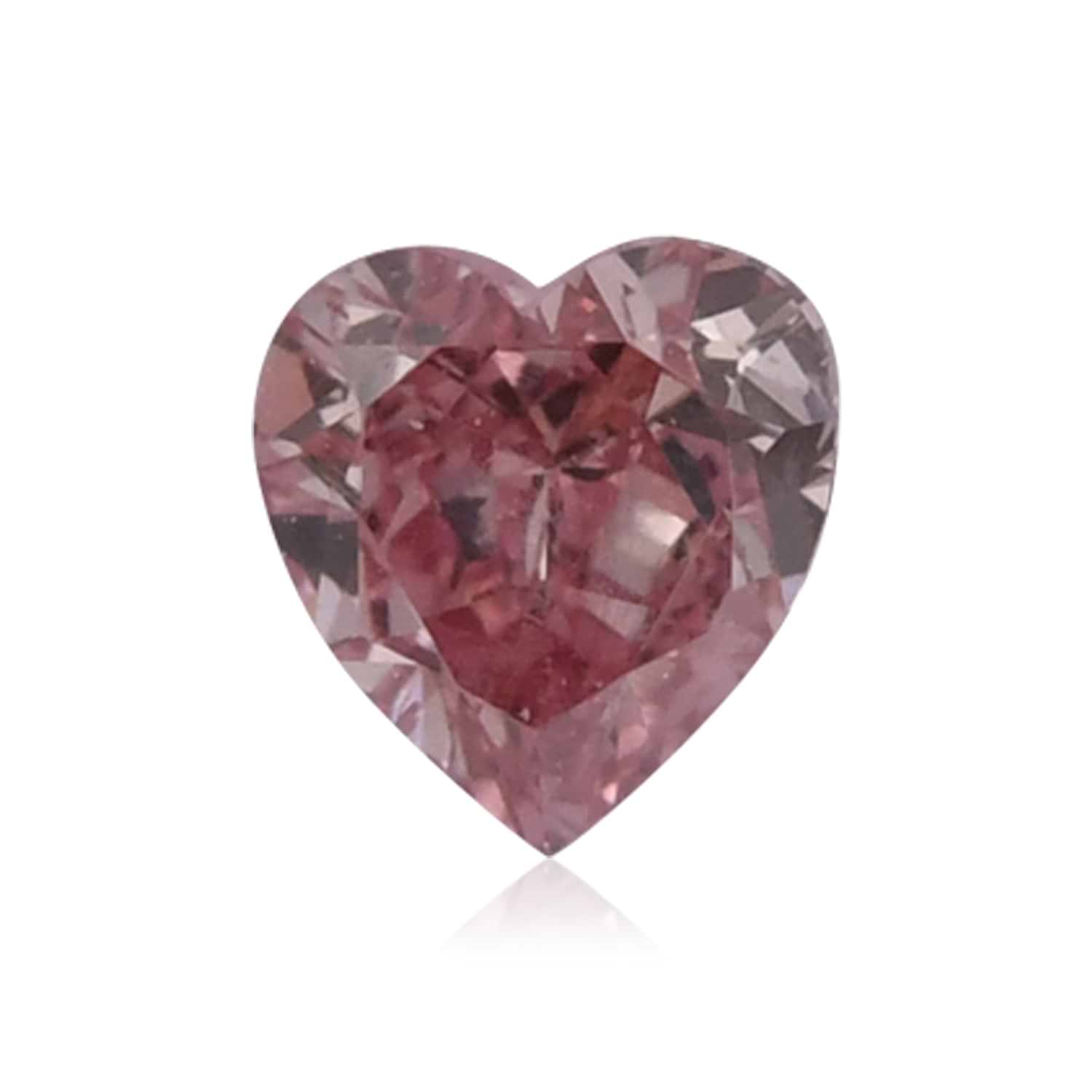 0.21 Carat Fancy Intense Pink HEART Argyle Diamond SI1 GIA
