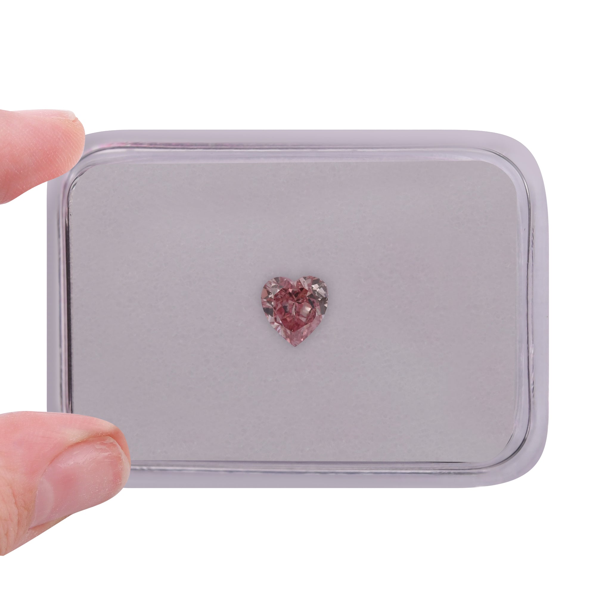 0.14 Carat Fancy Intense Purplish Pink Round Brillant