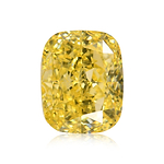 1.01 Carat Fancy Intense Yellow Cushion Diamond VS1 GIA