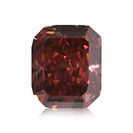 1.29 Carat Fancy Deep Orangy Pink Radiant Diamond SI1 GIA