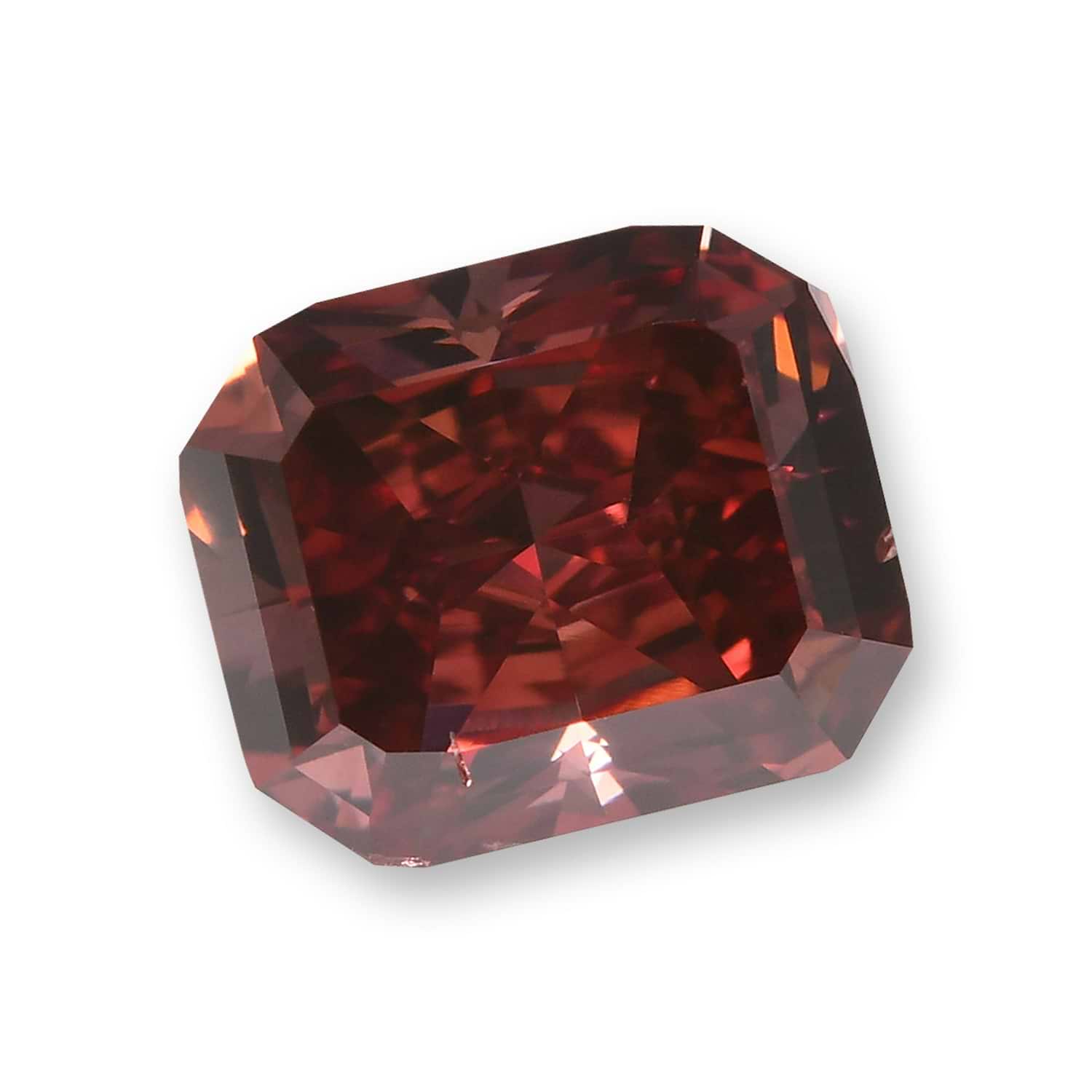 1.29 Carat Fancy Deep Orangy Pink Radiant Diamond SI1 GIA