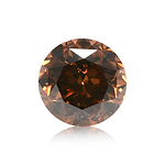 1.03 Carat Fancy Deep Orange Brown Round Brillant Diamond (I1) GIA