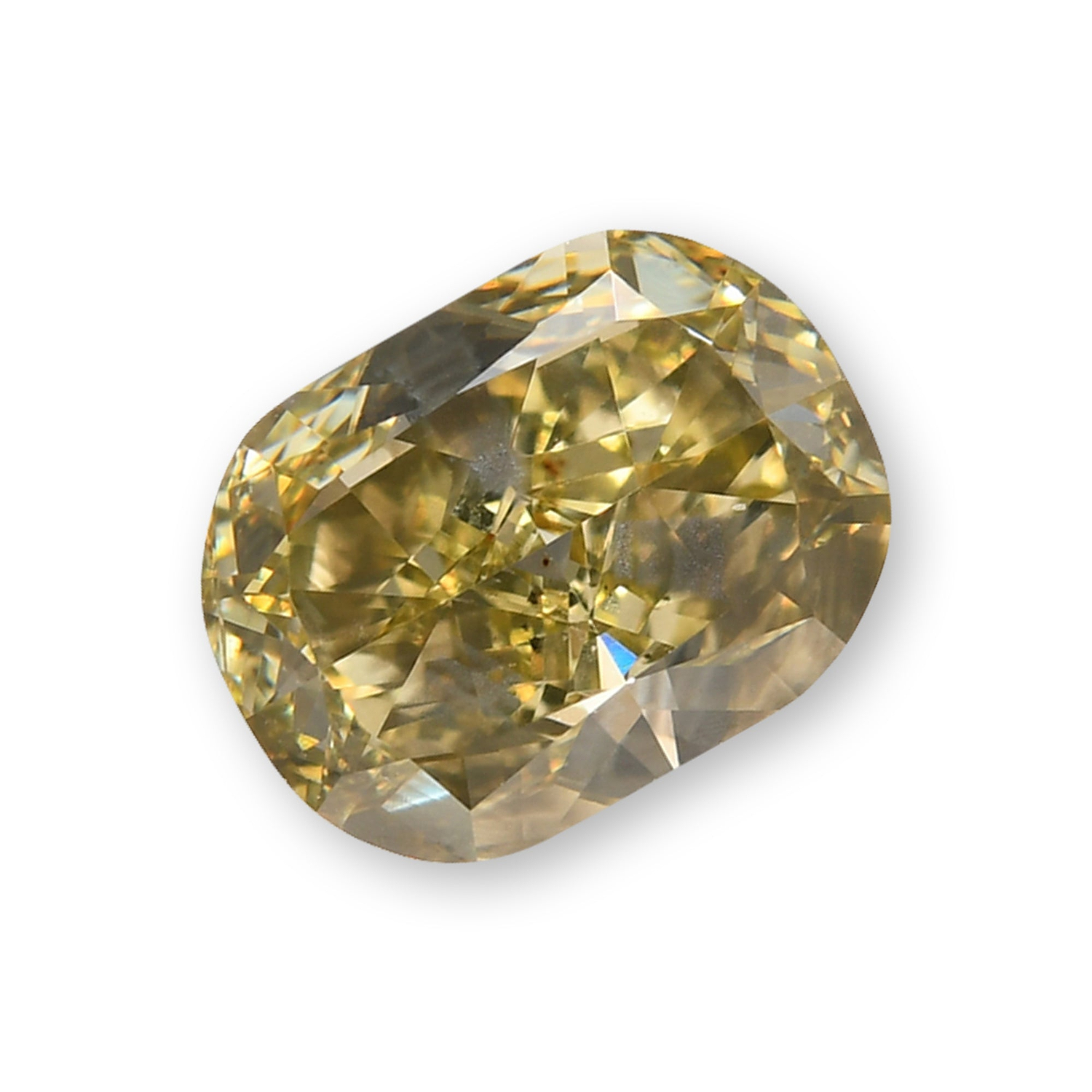 1.05 Carat Fancy Gray Greenish Yellow Cushion Diamond (SI1) GIA