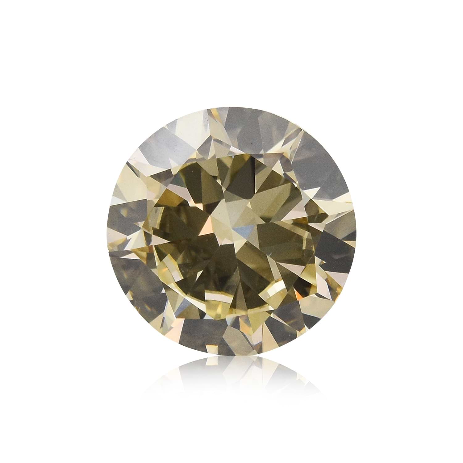 1.52 Carat Fancy Brownish Yellow Round Brilliant Diamond VS2 GIA
