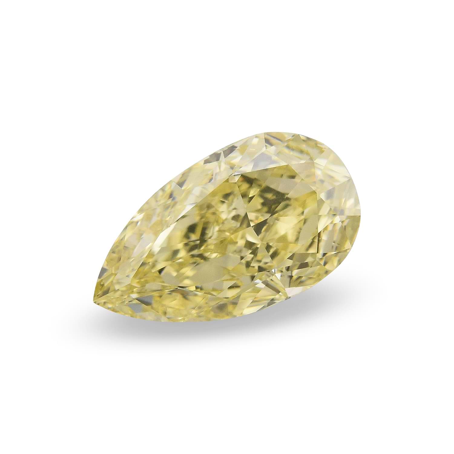 3.01 Carat Fancy Light Yellow Pear Diamond VVS2 GIA