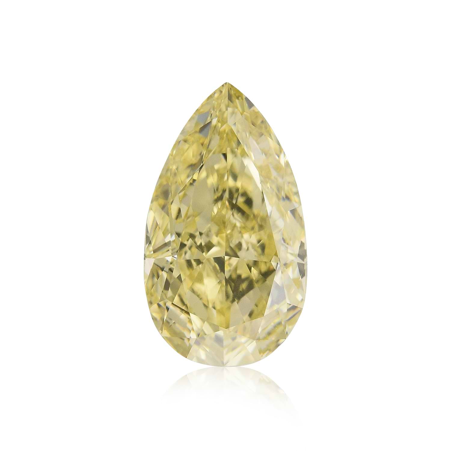 3.01 Carat Fancy Light Yellow Pear Diamond VVS2 GIA