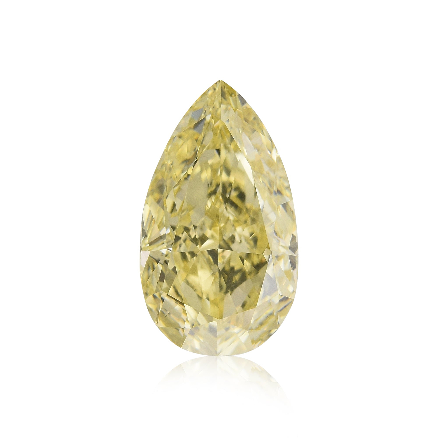 3.01 Carat Fancy Light Yellow Pear Diamond VVS2 GIA