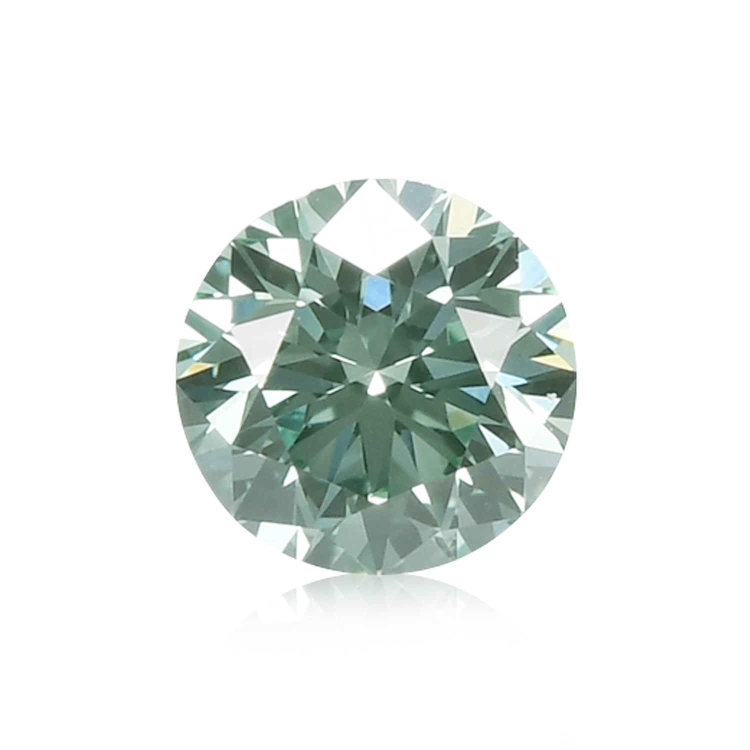 0.19 Carat Fancy Intense Bluish Green Round Brilliant Diamond VVS1 GIA