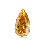 0.56 Carat Fancy Deep Brownish Orangy Yellow Pear Diamond SI2 GIA