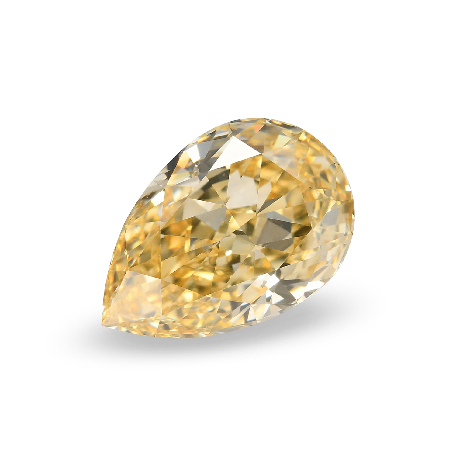 1.54 Carat Fancy Brownish Yellow Pear Diamond VS1 GIA