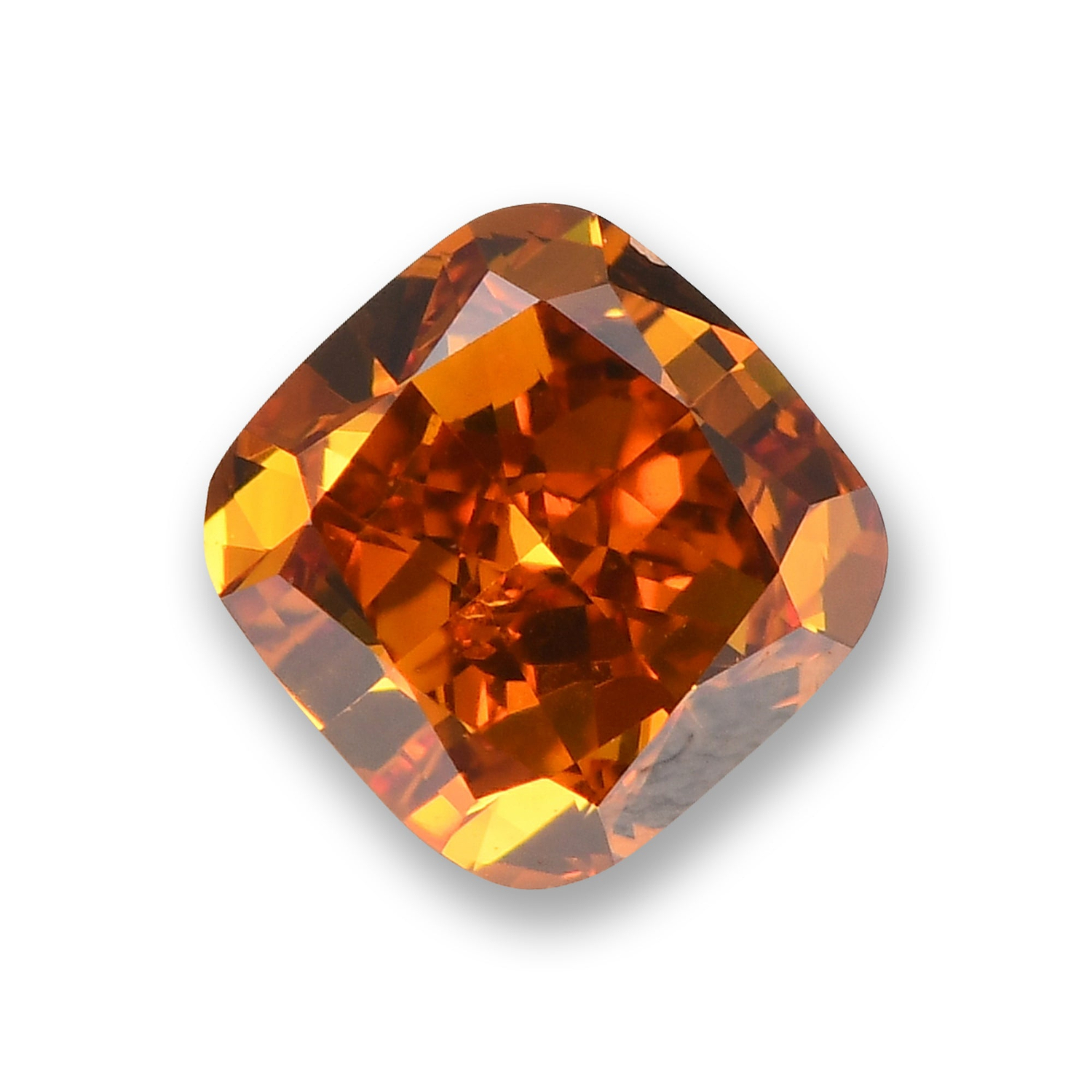 0.50 Carat Fancy Deep Brownish Yellowish Orange Cushion Diamond SI1 GIA