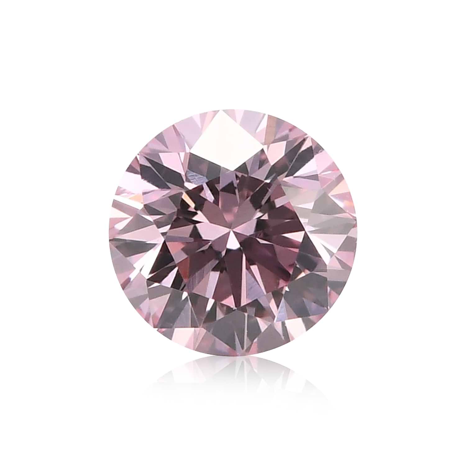 0.20 Carat Fancy Purplish Pink Round Brillant Diamond VS1 GIA