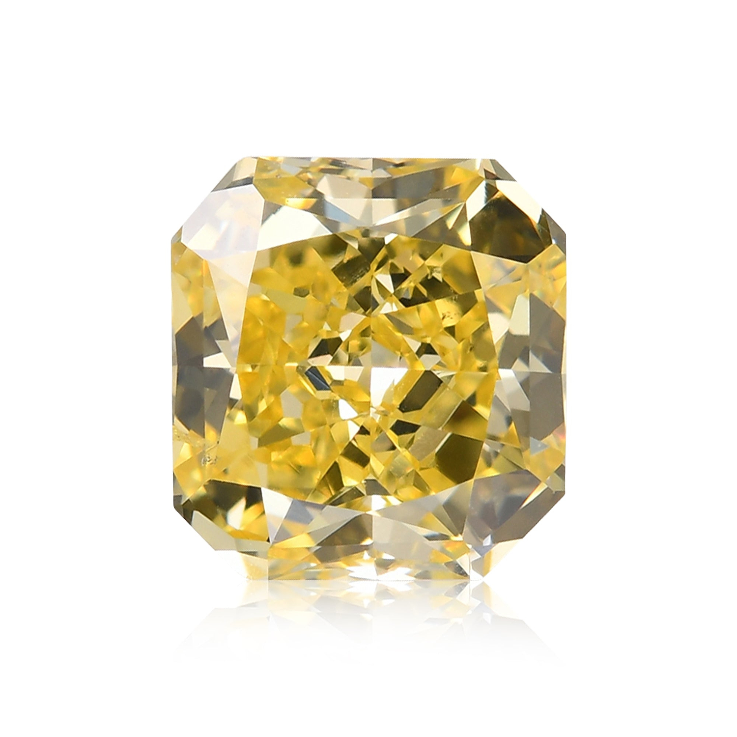 0.75 Carat Fancy Intense Yellow Radiant Diamond SI1 GIA