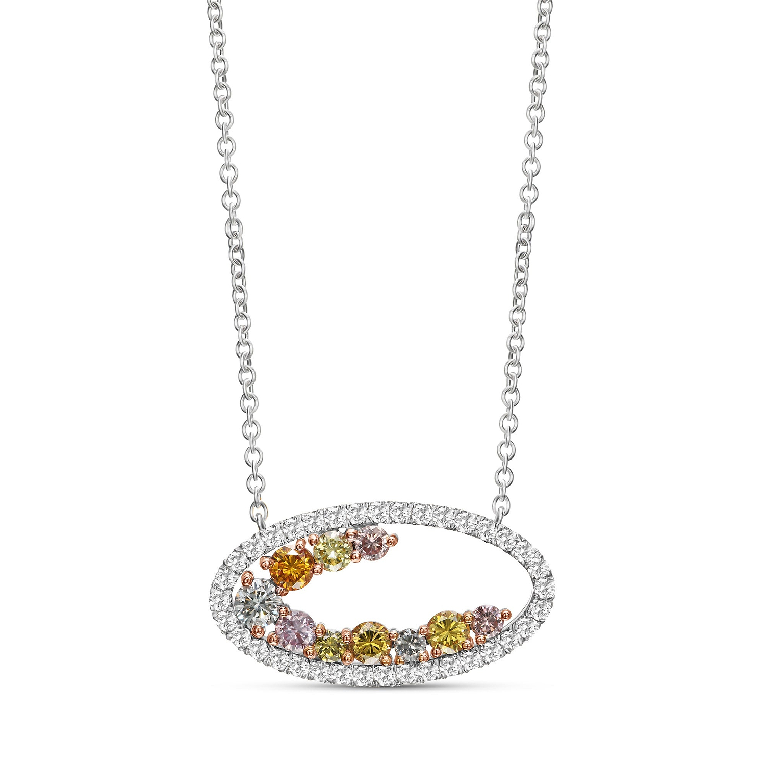 Leibish Inspire Multicolor Diamond Pendant