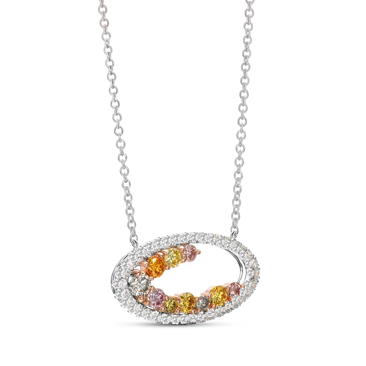 Leibish Inspire Multicolor Diamond Pendant