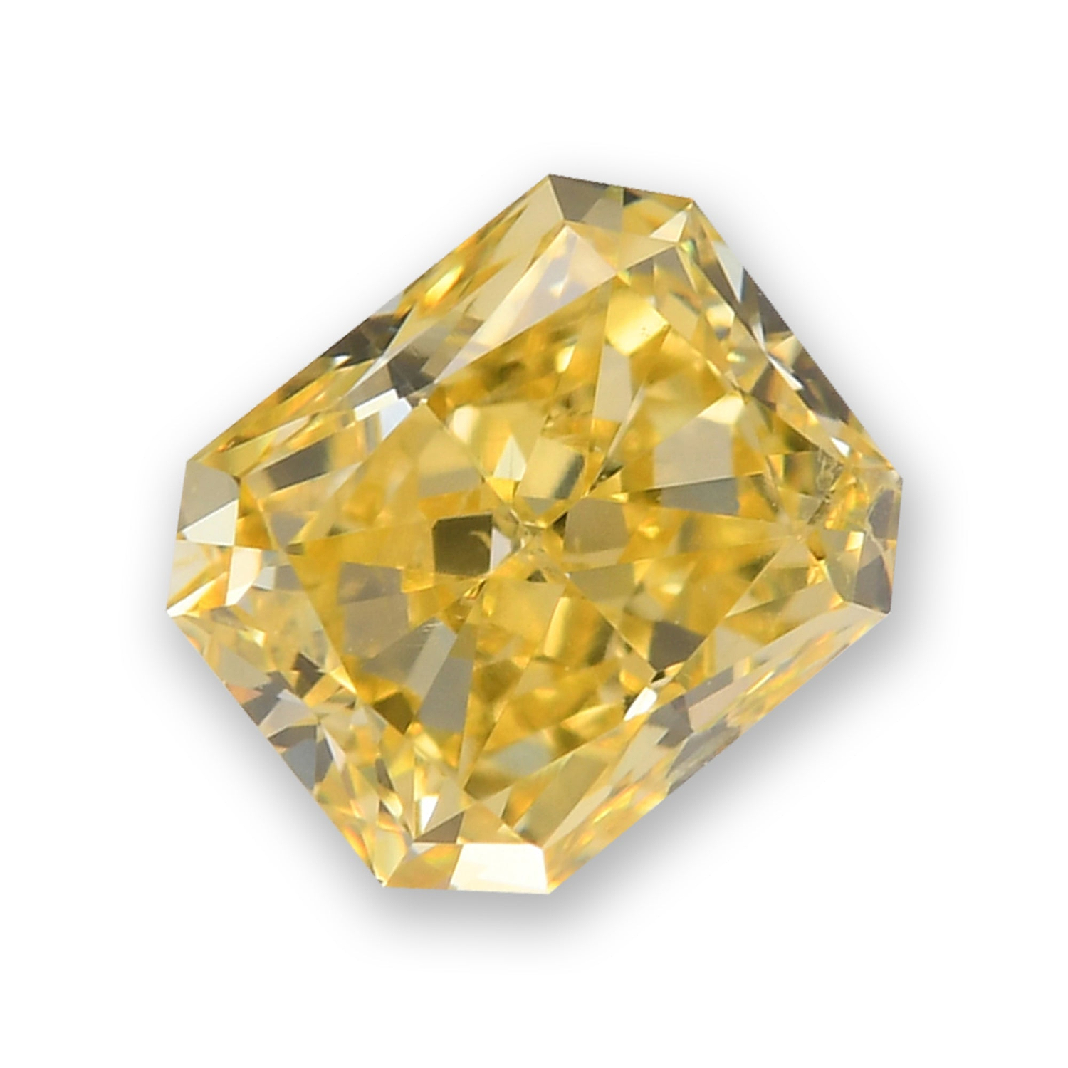 0.54 Carat Fancy Intense Yellow Cushion Diamond (SI2)